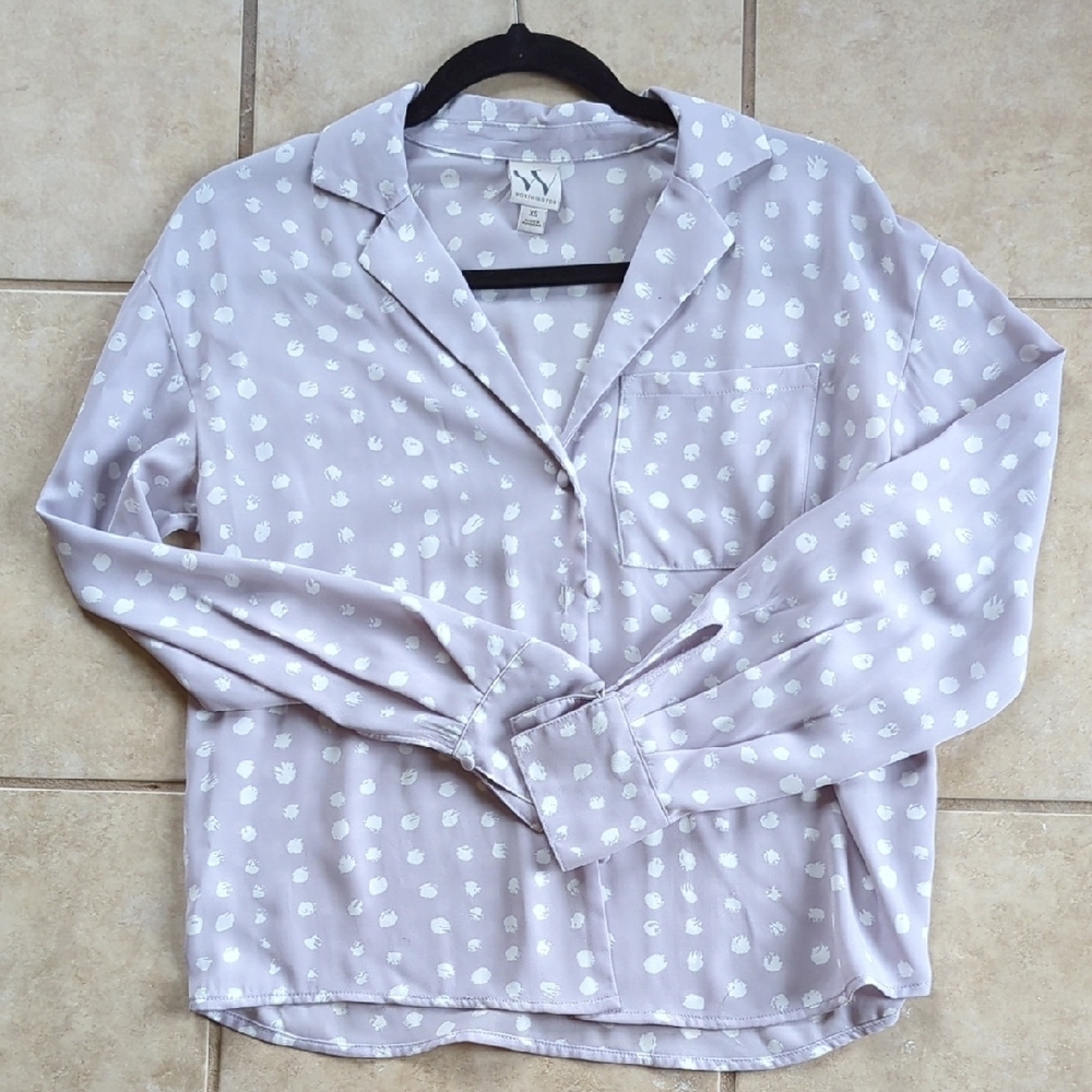 Polka Dot Lavender Blouse